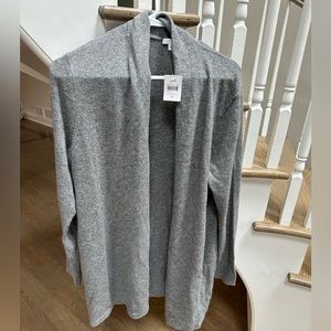 J. Jill grey cashmere open front cardigan- size M